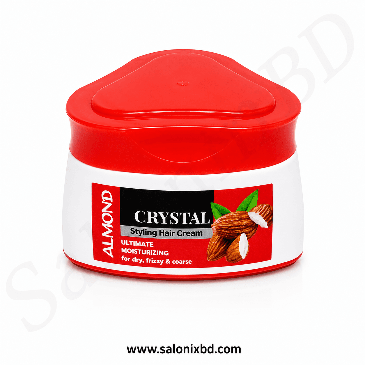 CRYSTAL Almond Styling Hair Cream হলো ড্রাই, ফ্রিজি ও রুক্ষ চুলের জন্য একটি ময়েশ্চারাইজিং হেয়ার স্টাইলিং ক্রিম