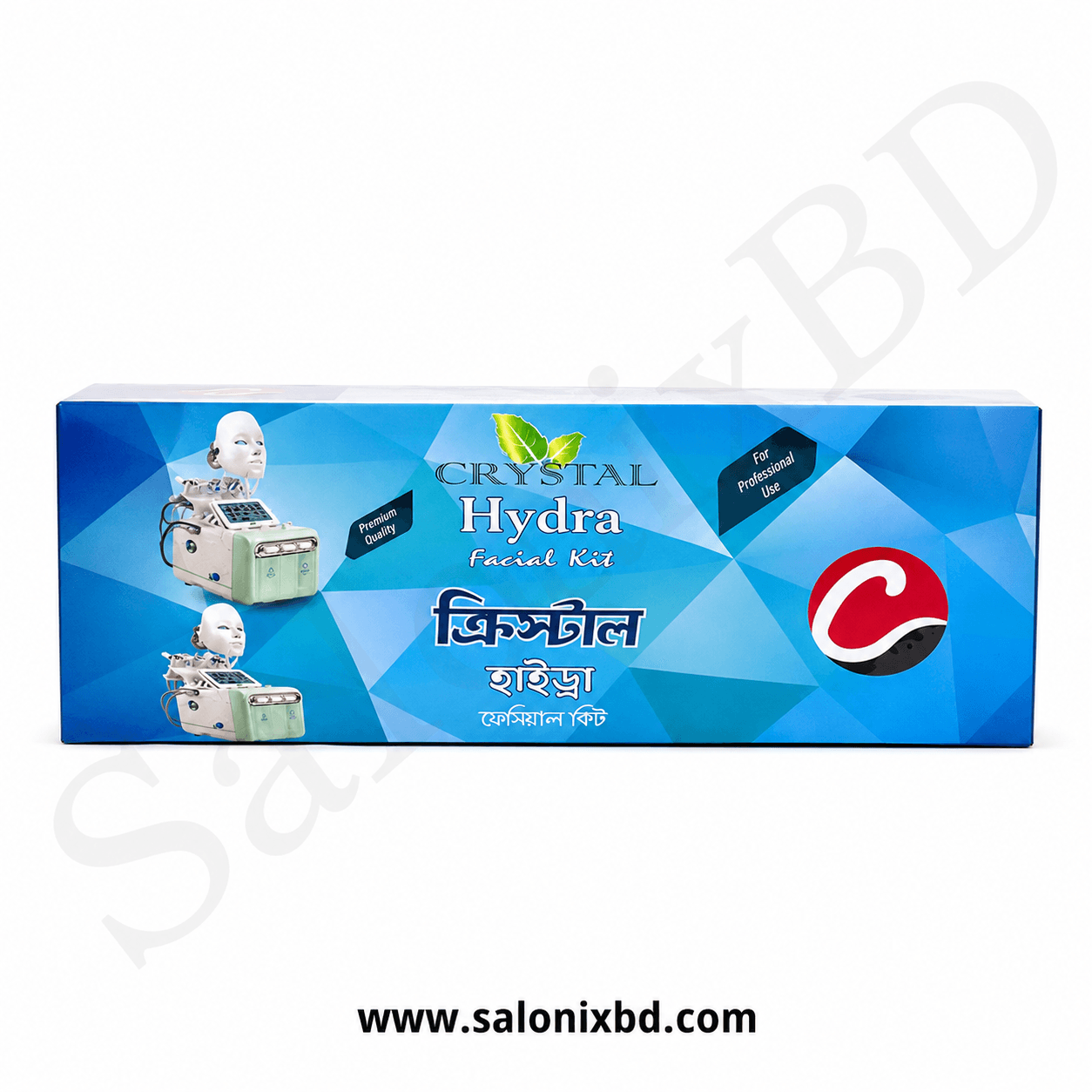 ক্রিস্টাল হাইড্রা ফেসিয়াল কিট (Crystal Hydra Facial Kit) – 180g (60g × 3) এটি ৩ ধাপের ফেসিয়াল কিট