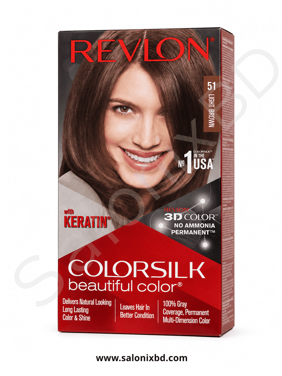 Revlon ColorSilk Beautiful Color Hair Color 51 Light Brown