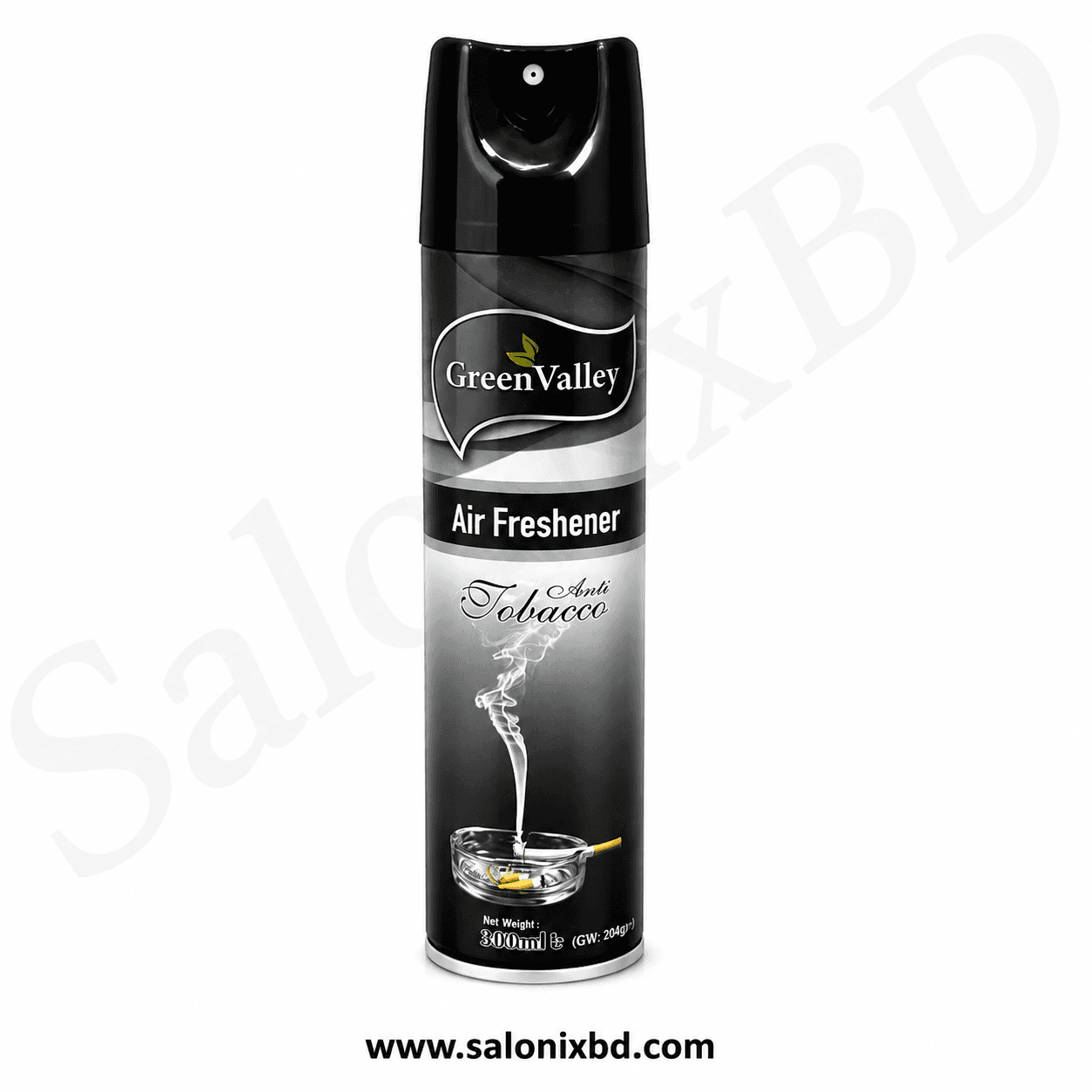 Green Valley Air Freshener Anti Tobacco ধোঁয়া ও তামাকের দুর্গন্ধ দূর করে ঘর, অফিস, সেলুন, পার্লার, গাড়ি 300ml