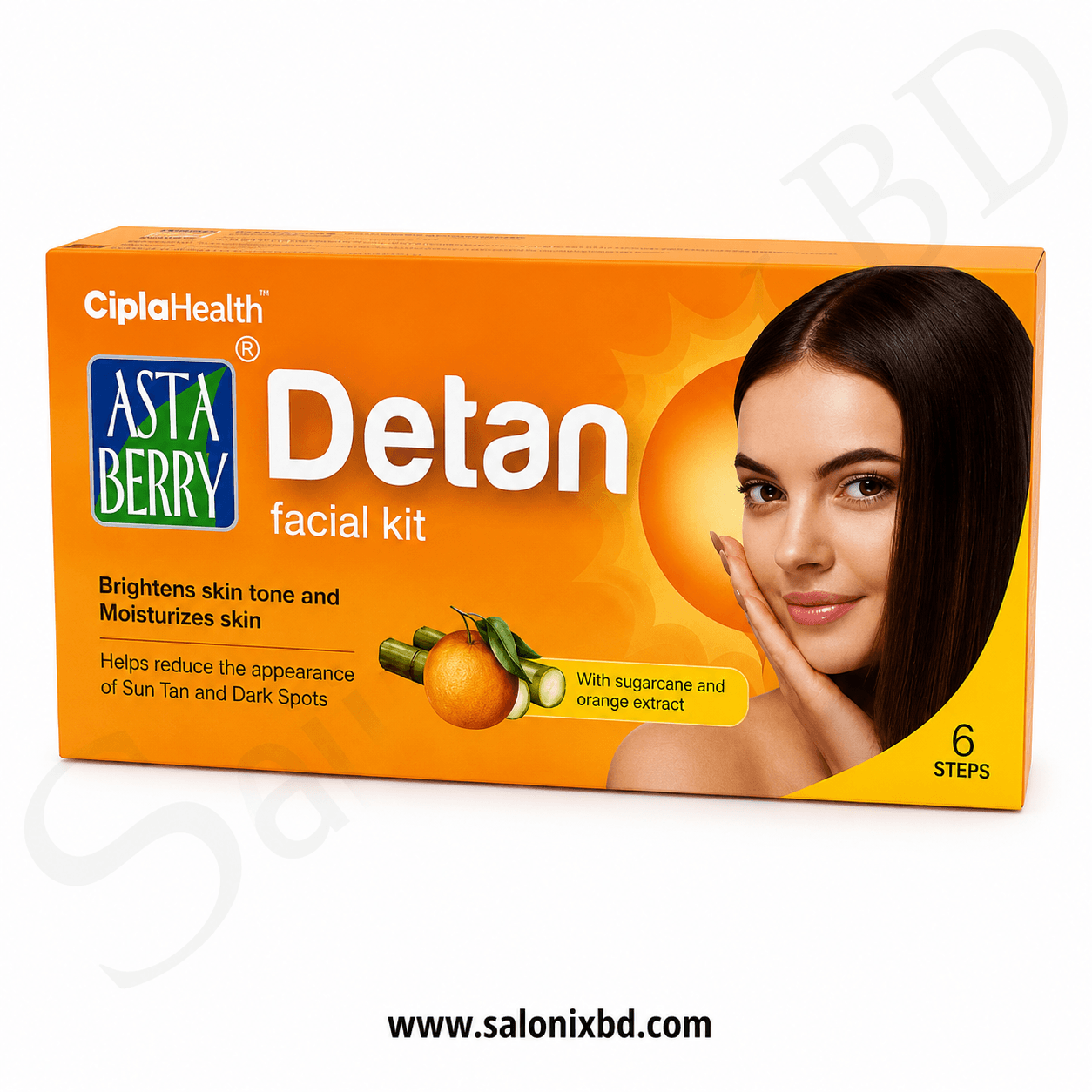Cipla Health ASTA BERRY Detan Facial Kit  একটি প্রফেশনাল ৬-স্টেপ ফেসিয়াল কিট