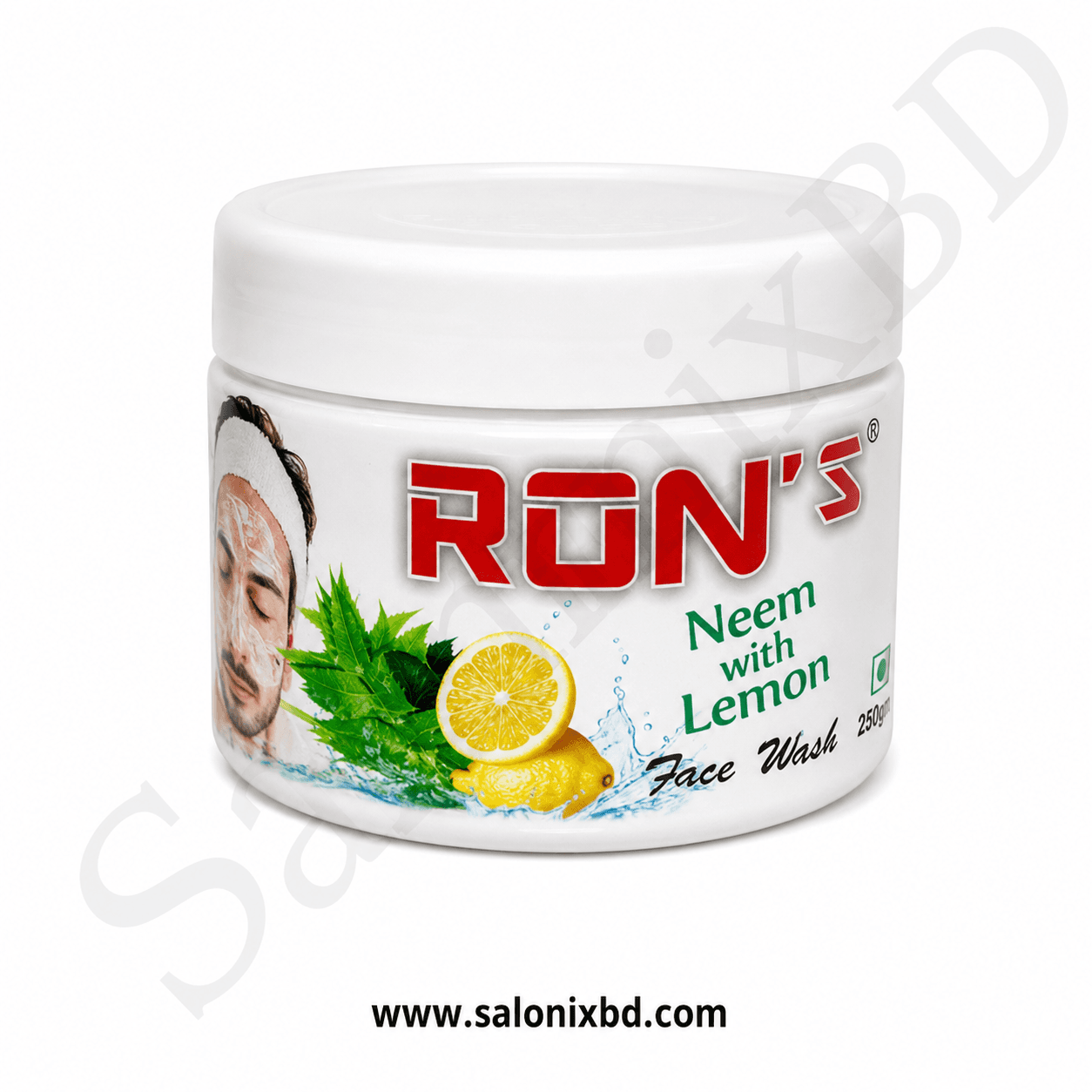 RON'S Neem with Lemon Face Wash (250gm) ত্বকের গভীর থেকে ময়লা, অতিরিক্ত তেল ও ধুলাবালি পরিষ্কার করতে সহায়তা করে