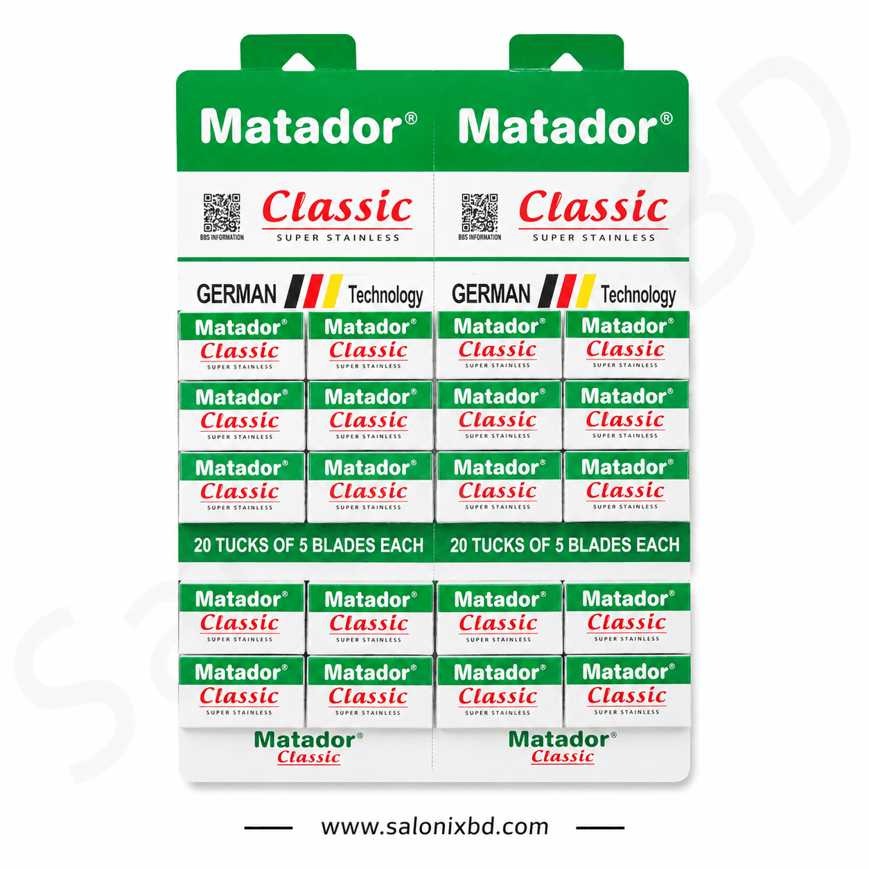 Matador Classic Super Stainless Razor Blade (১০০ ব্লেড)