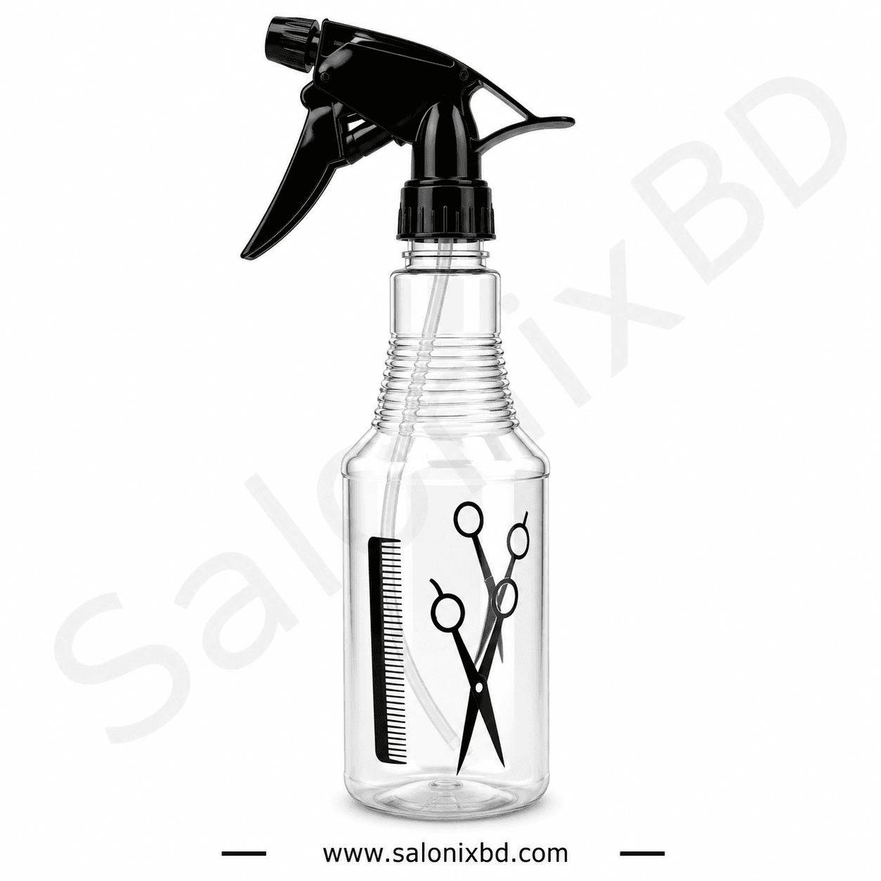 ট্রান্সপারেন্ট সেলুন ওয়াটার স্প্রে বোতল (Hair Spray Bottle)