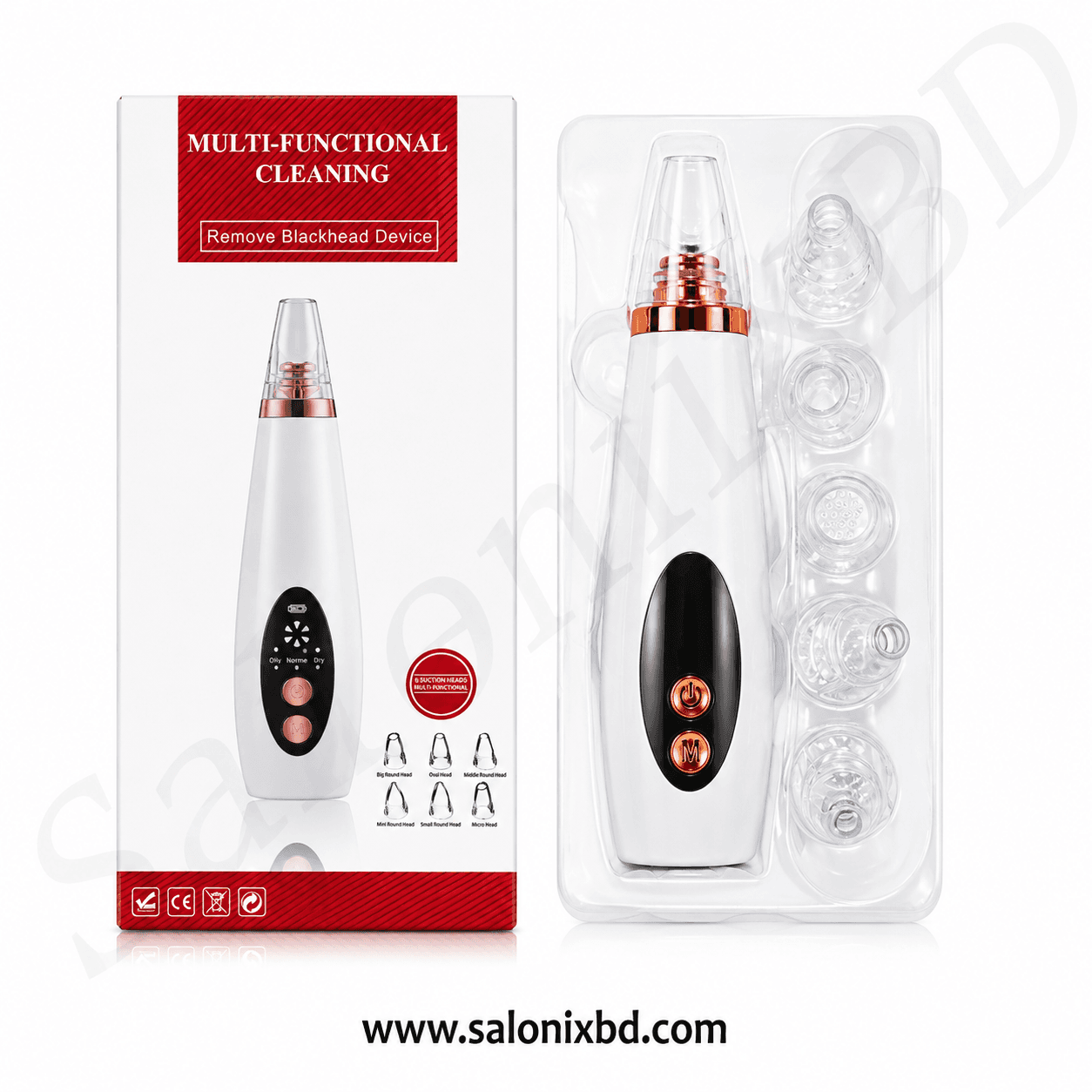 Multi-Functional Cleaning Blackhead Remover Device একটি ইলেকট্রিক পোর ক্লিনিং ও ব্ল্যাকহেড রিমুভার ডিভাইস