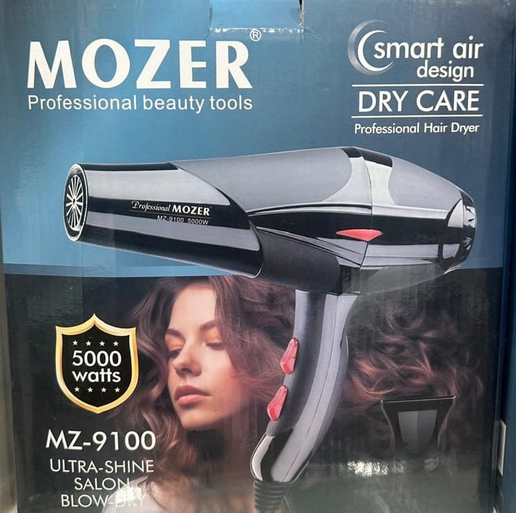 Mozer MZ-9100 professional salon hair dryer features a high-powered 5000-watt
