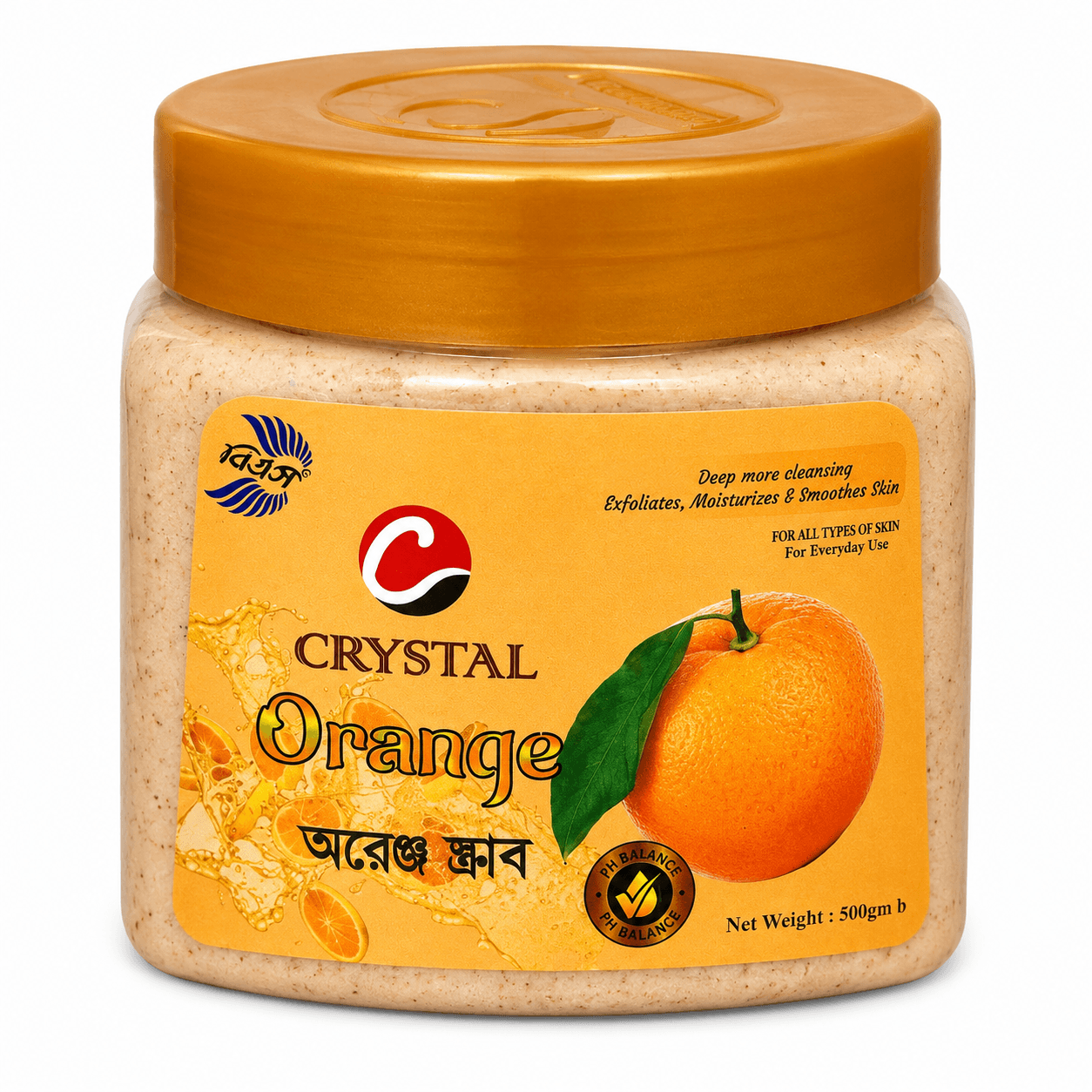 Crystal Orange Scrub (১ কেজি) অরেঞ্জ এক্সট্র্যাক্ট সমৃদ্ধ স্ক্রাব
