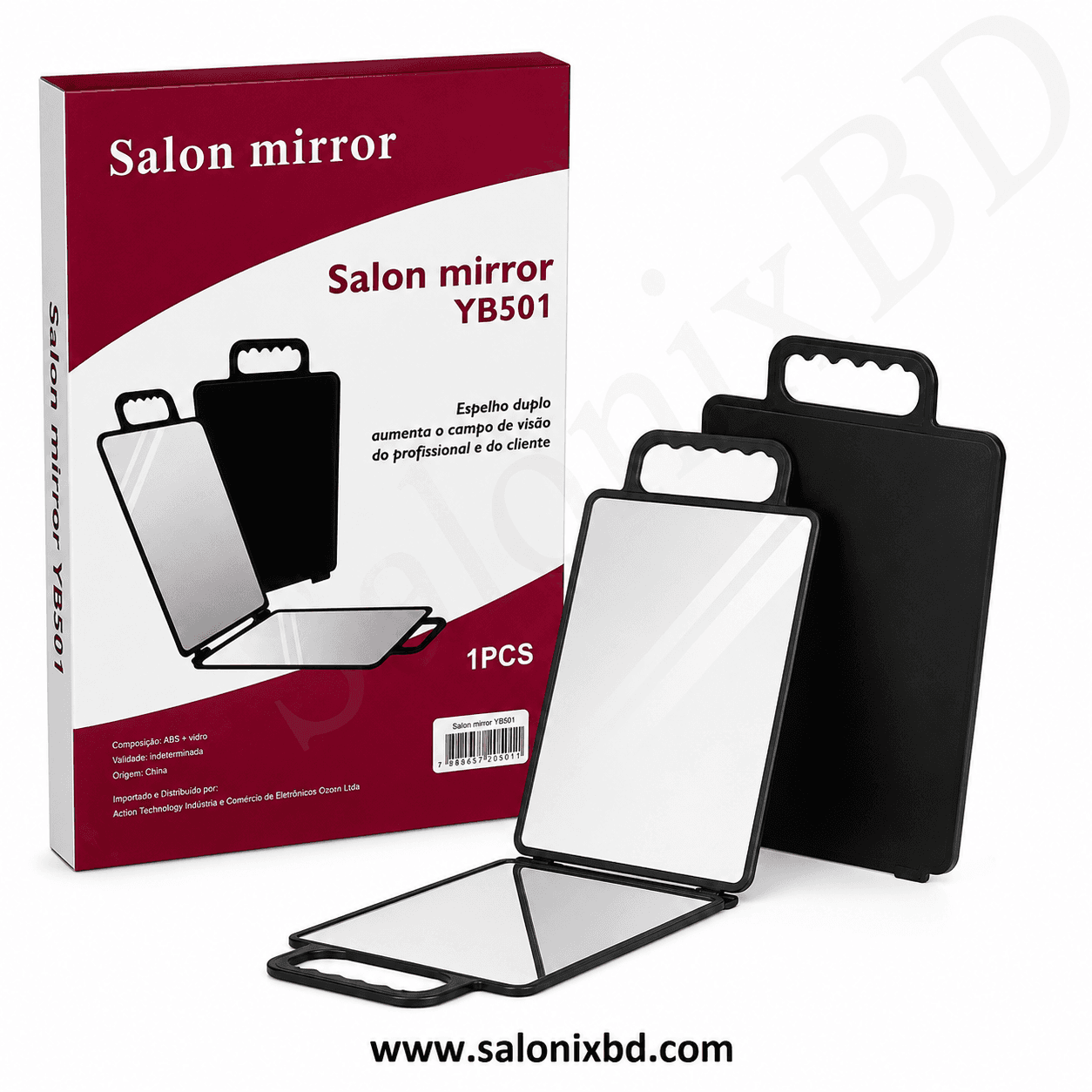 Salon Mirror YB501 হলো সেলুন ও বার্বার শপের জন্য একটি প্রফেশনাল ফোল্ডিং হ্যান্ড মিরর