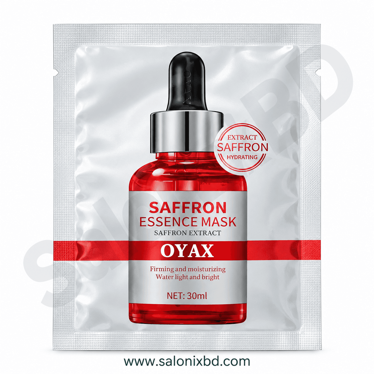 OYAX Saffron Essence Mask 30ml হলো Saffron Extract সমৃদ্ধ একটি hydrating sheet mask