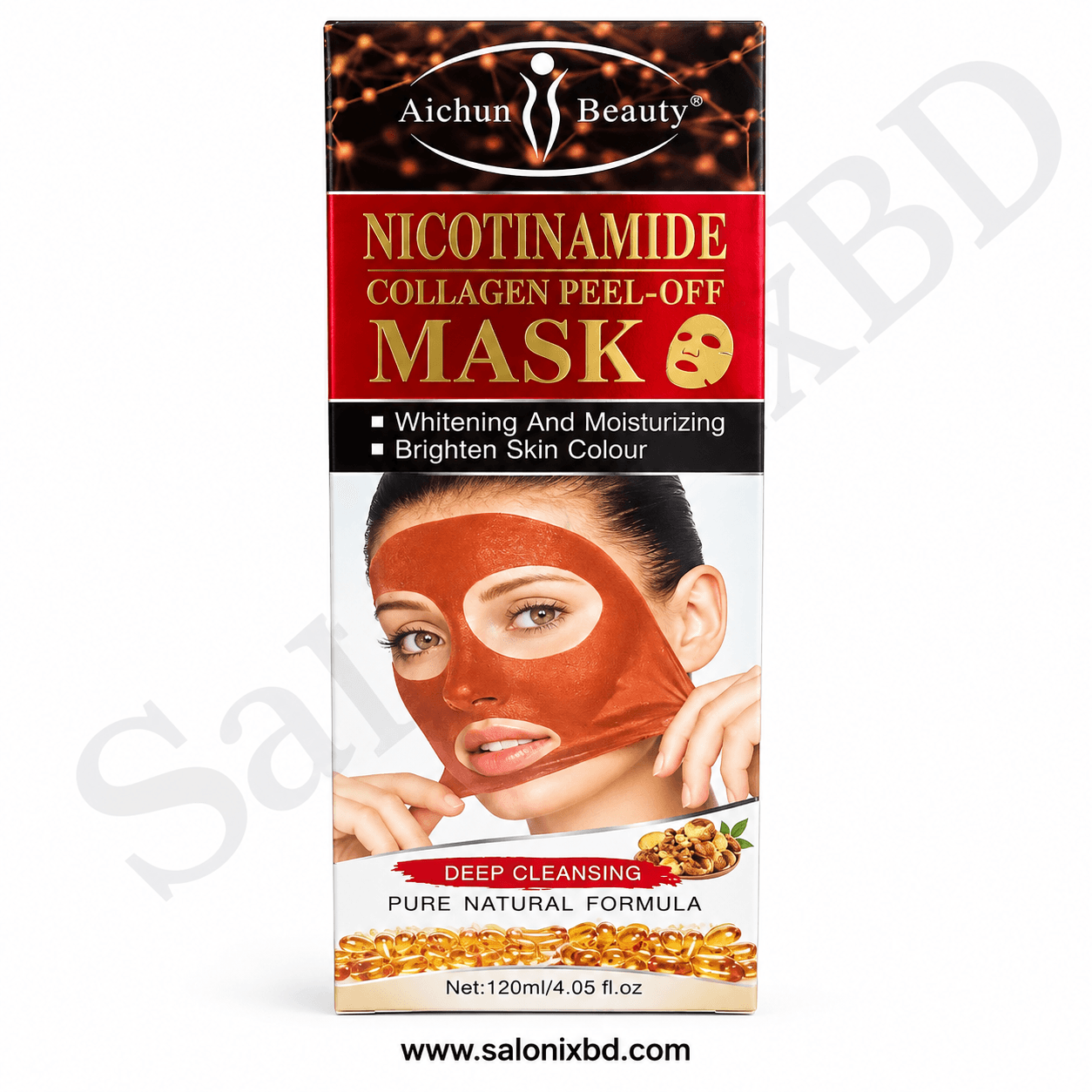 Aichun Beauty Nicotinamide Collagen Peel-Off Mask 120ml একটি ডিপ ক্লিনজিং ও ব্রাইটেনিং ফেস মাস্ক