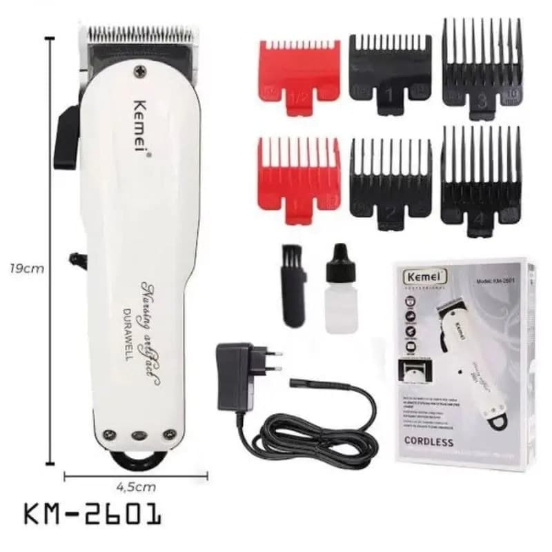 Kemei KM-2601 Professional Cord Cordless Hair Clipper Beard Trimmer একটি নির্ভরযোগ্য ও শক্তিশালী হেয়ার ট্রিমার