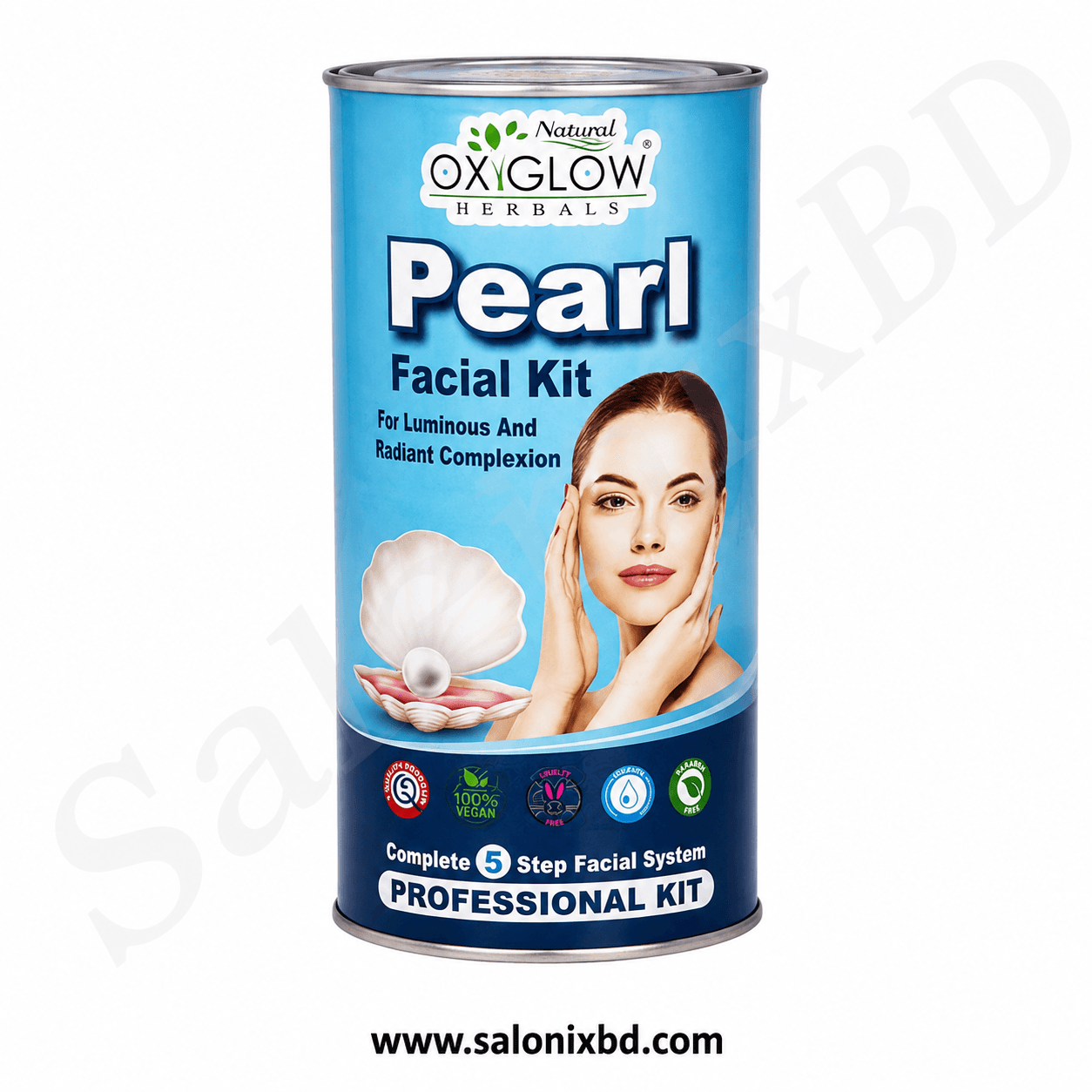 OXIGLOW Herbals Pearl Facial Kit একটি প্রিমিয়াম ৫-স্টেপ প্রফেশনাল ফেসিয়াল কিট