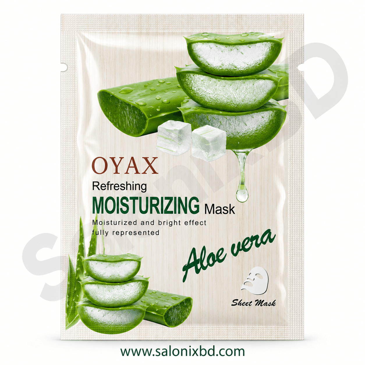 OYAX Aloe Vera Refreshing Moisturizing Mask হলো Aloe Vera ভিত্তিক একটি refreshing ও moisturizing facial sheet mask