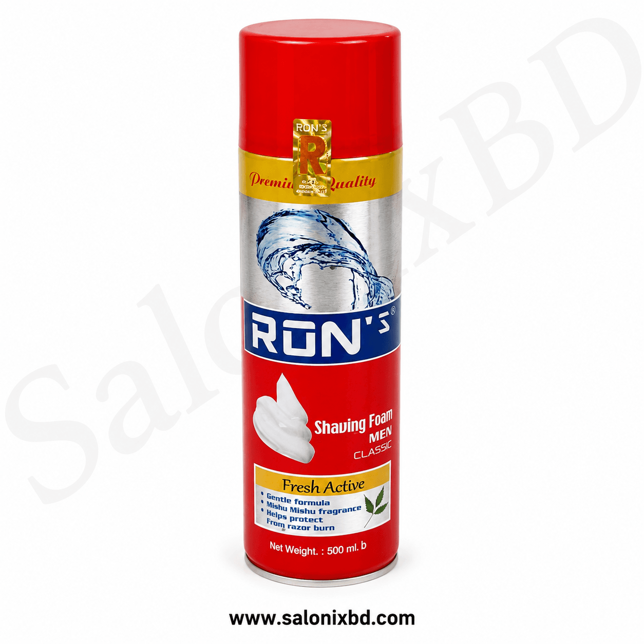 RON'S Shaving Foam Men Classic Fresh Active একটি প্রিমিয়াম শেভিং ফোম 500ml
