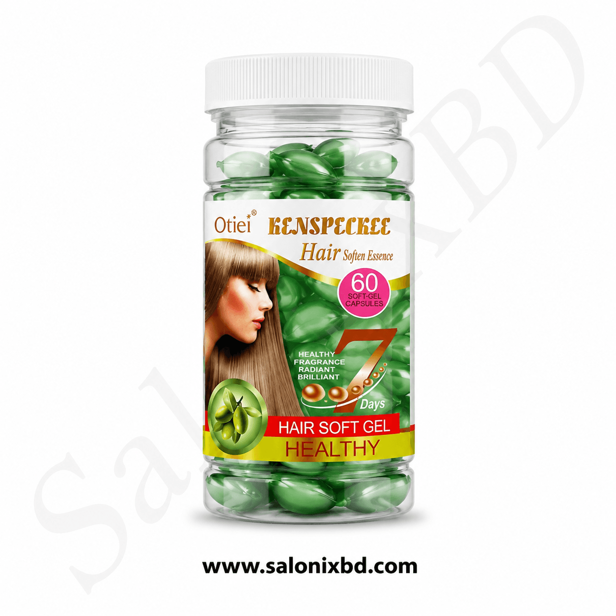 Otiei KENSPECKEE Hair Soften Essence Soft Gel Capsules (Green) – 60 Capsules হেয়ার সিরাম ক্যাপসুল