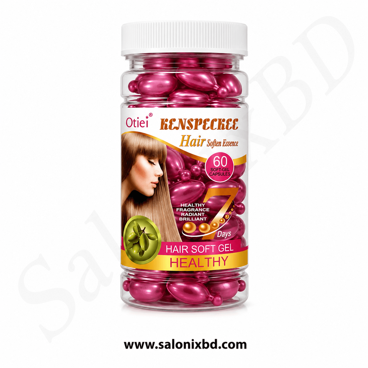 Otiei KENSPECKEE Hair Soften Essence (Red) – 60 Soft Gel Capsules হেয়ার এসেন্স ক্যাপসুল