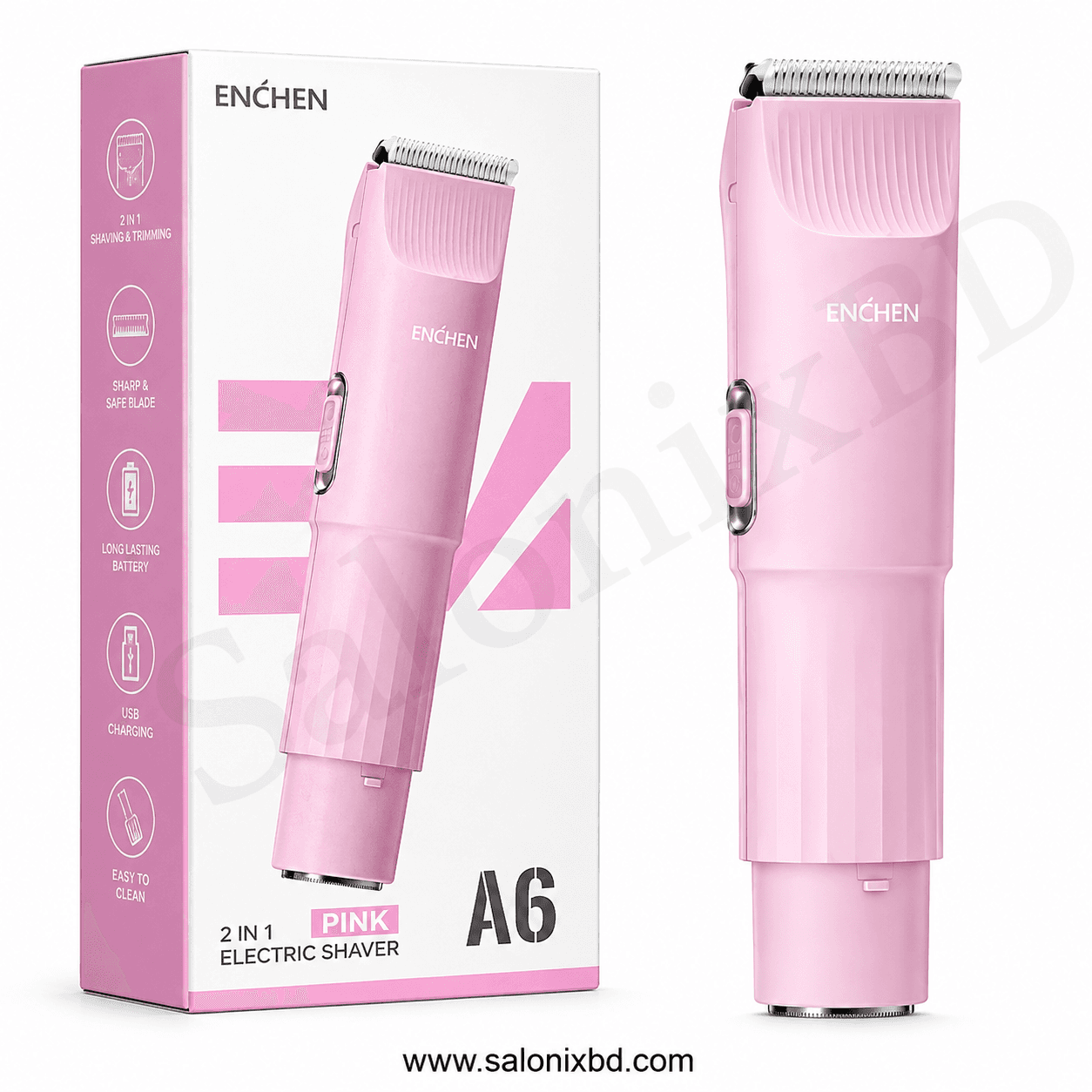 ENCHEN A6 2 in 1 Electric Shaver একটি কমপ্যাক্ট ও রিচার্জেবল গ্রুমিং ডিভাইস, যা শেভিং ও ট্রিমিং